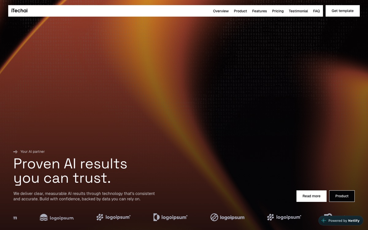 The same home page as an Astro project, hosted on Netlify