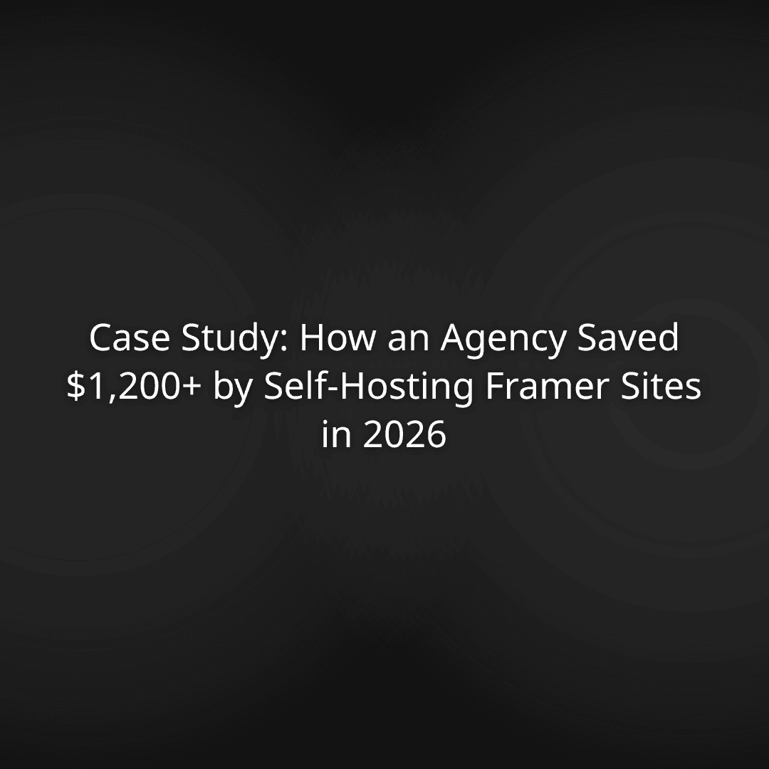 Case Study: How an Agency Saved $1,200+ by Self-Hosting Framer Sites in 2026